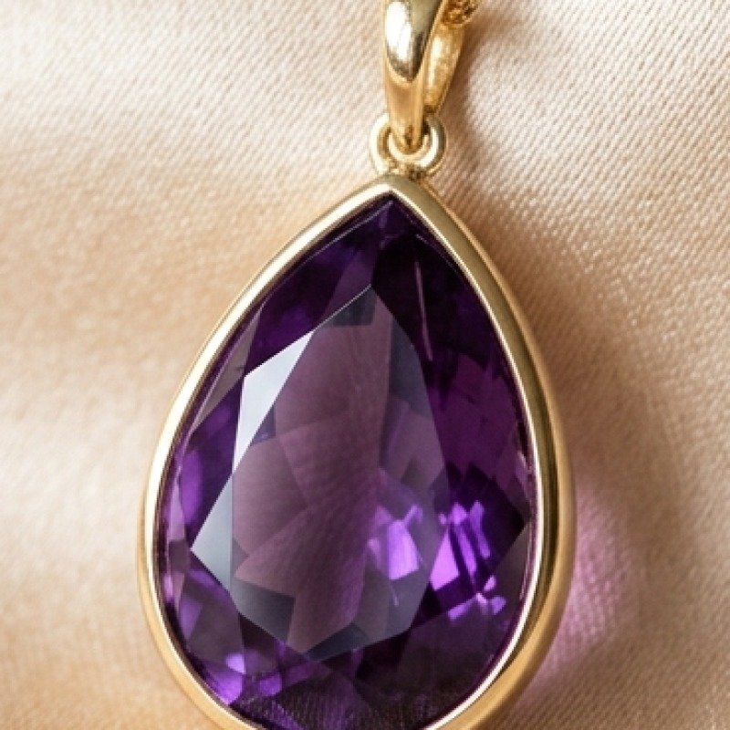 Amethyst Pendant Necklace detail