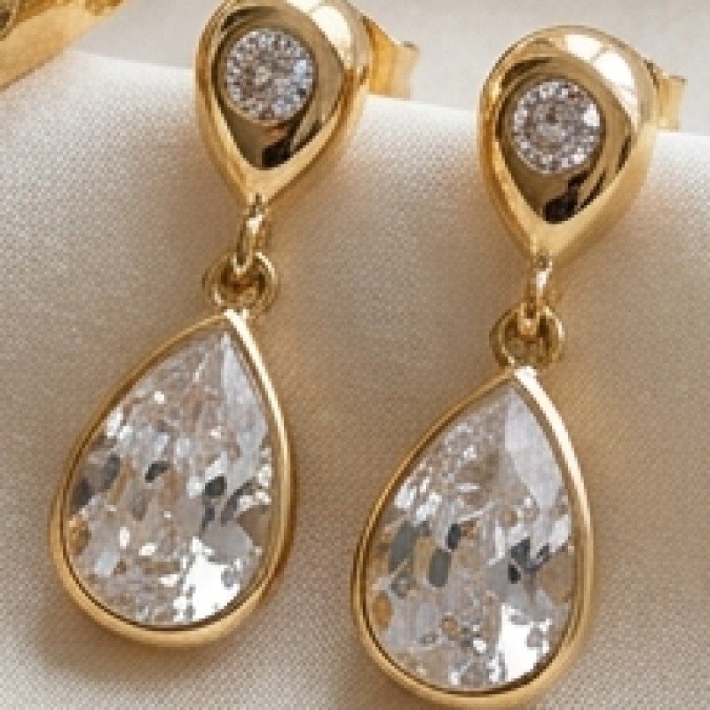 Gold-Tone Statement Earrings detail