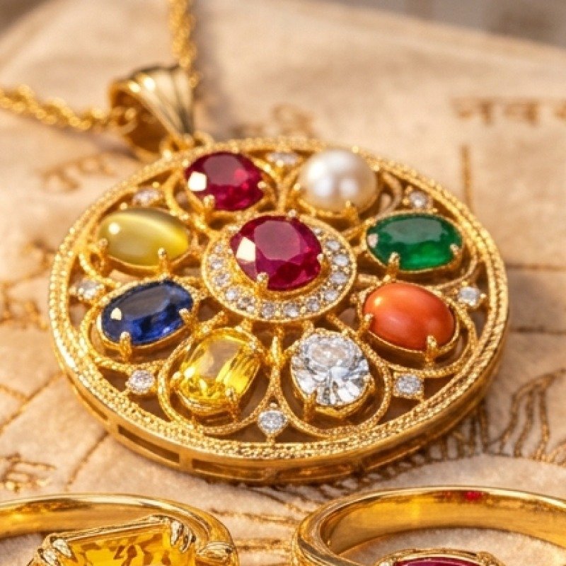Navratna-Inspired Necklace