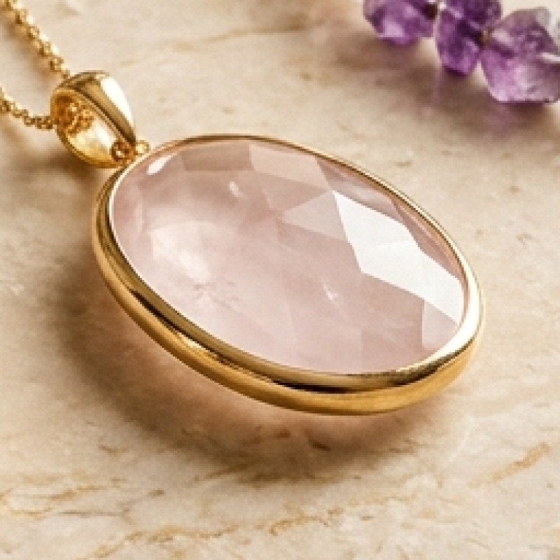 Rose Quartz Pendant detail