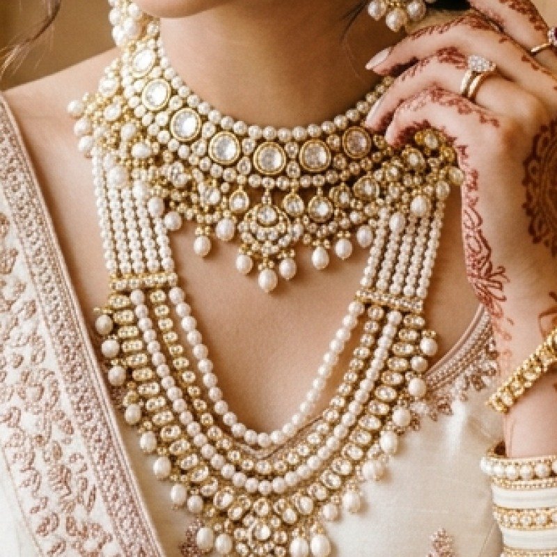 Traditional Kundan-Inspired Necklace Set